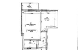 Apartament 2 camere, decomandat, etaj 3, parcare subterana inclusă 