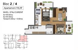 Apartament modern de 3 camere, bloc nou, zona Zăvoaie Kaufland Sud