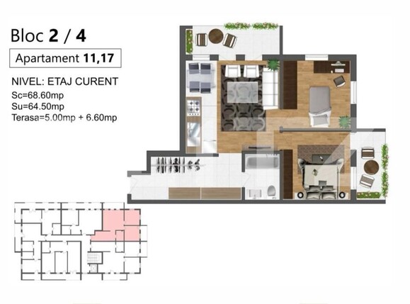 Apartament de vânzare 3 camere Independenței - 203044AV | BLITZ Bistriţa | Poza1