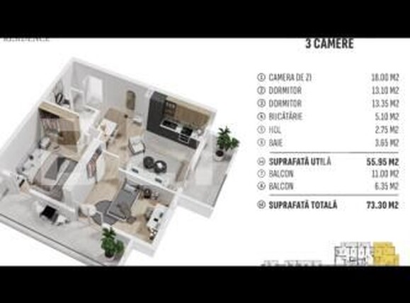 Apartament de vânzare 3 camere Centura - 204654AV | BLITZ Bistriţa | Poza4
