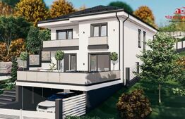 Casa la rosu, Demisol+Parter+Etaj, 223 mp, teren 10 ari 