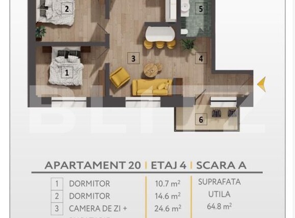 Apartament de vânzare 3 camere Decebal - 205462AV | BLITZ Bistriţa | Poza9