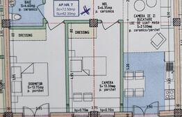 Apartament 3 camere, 62,30 mp + terasa, zona de Sud