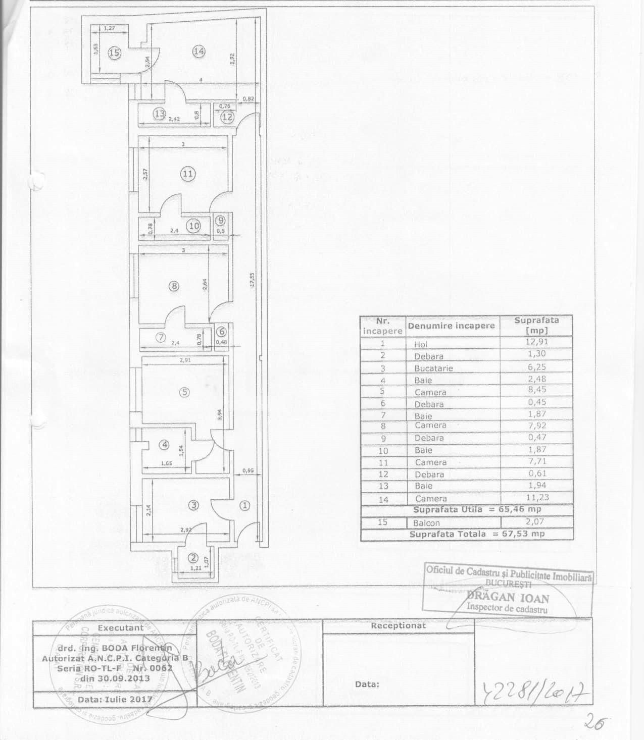 Oferta Speciala doar pentru luna martie !!! Apartament 4 camere, 66 mp, decomandat, Stefan cel Mare