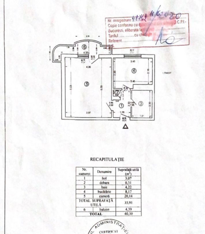 Studio de 36 mp, zona Decebal