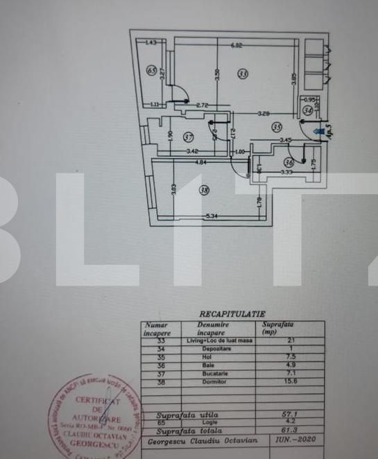 Apartament de 2 camere, 62 mp, in zona Baneasa