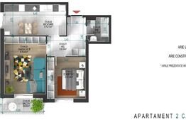 Apartament cu 2 camere, decomandat, 78.54 mp, zona Titan-Ozana	