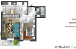 Apartament cu 2 camere, decomandat, sc 78.54 mp, zona Titan-Ozana	