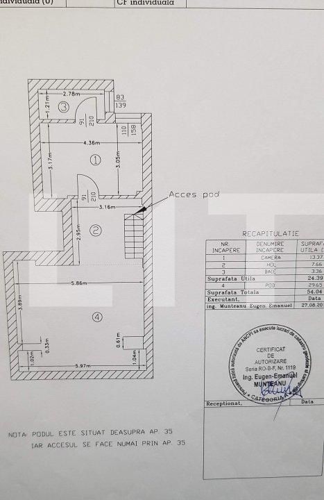 Apartament de 2 camere + Mansarda