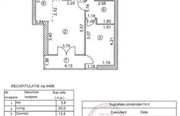 Apartament de 2 camere, 63 MP, in zona Herastrau
