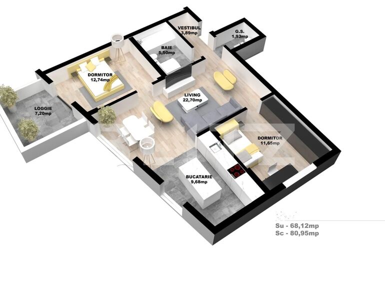 Apartament de vânzare 3 camere Titan - 104420AV | BLITZ București | Poza1