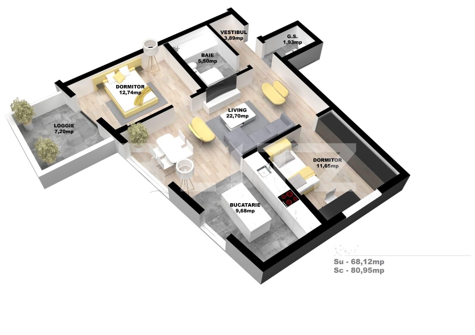 Apartament de vânzare 3 camere Titan - 104420AV | BLITZ București | Poza1