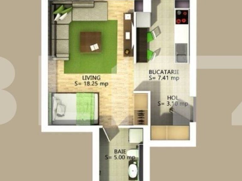 Garsonieră de vânzare Pipera - 104852AV | BLITZ București | Poza1