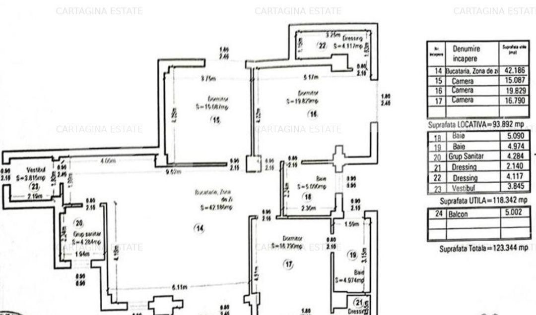 Apartament 4 camere, 120 mp, zona Pipera