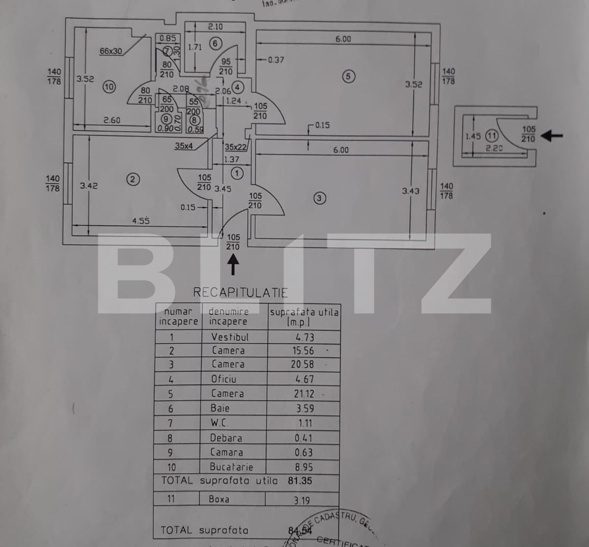Aprtament de 3 camere Parcul National