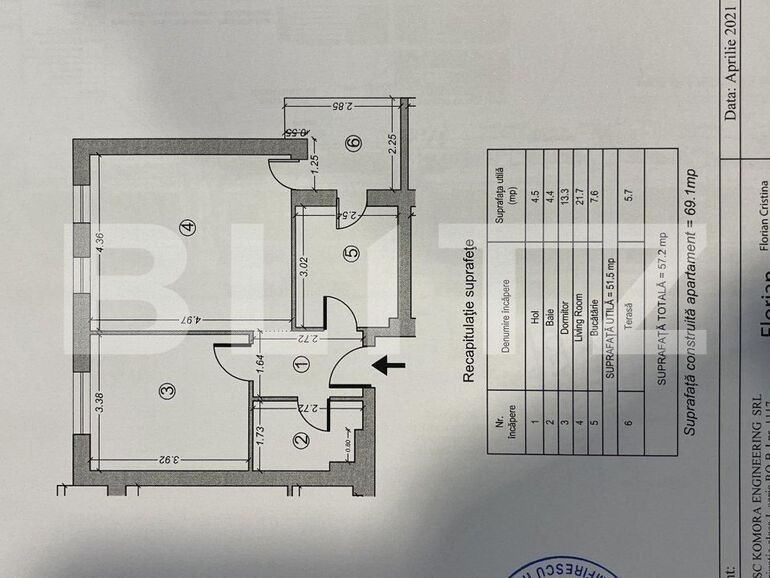 Apartament de vânzare 2 camere Pipera - 106090AV | BLITZ București | Poza1