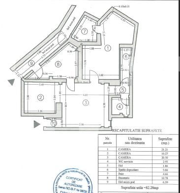 Apartament cu 3 camere, 83mp, in vila, zona Mall Vitan-Dudesti
