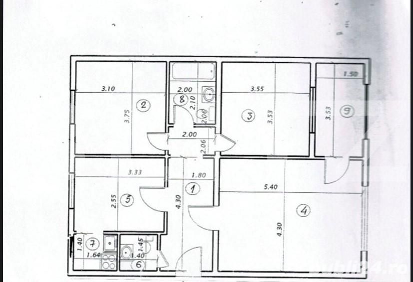 Apartament 3 camere, 80 mp, Calea Calarasilor 