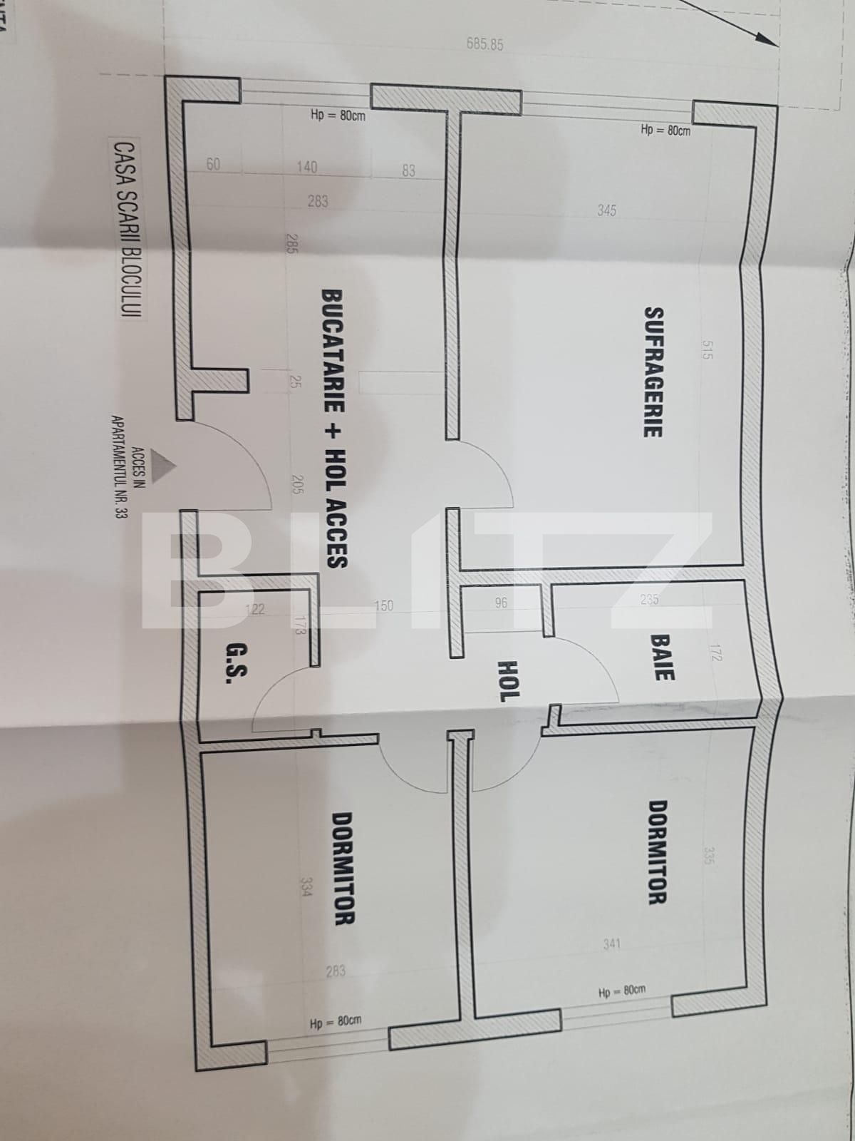 Apartament de 3 camere, 62mp, zona Piata Ramnicu Sarat