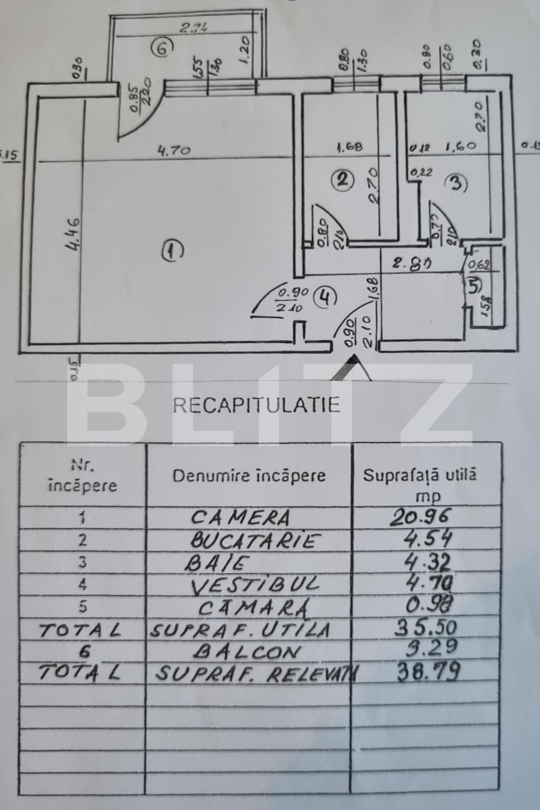 Garsoniera Dristor - etaj 1, 39 mp, bloc 1974 monolit