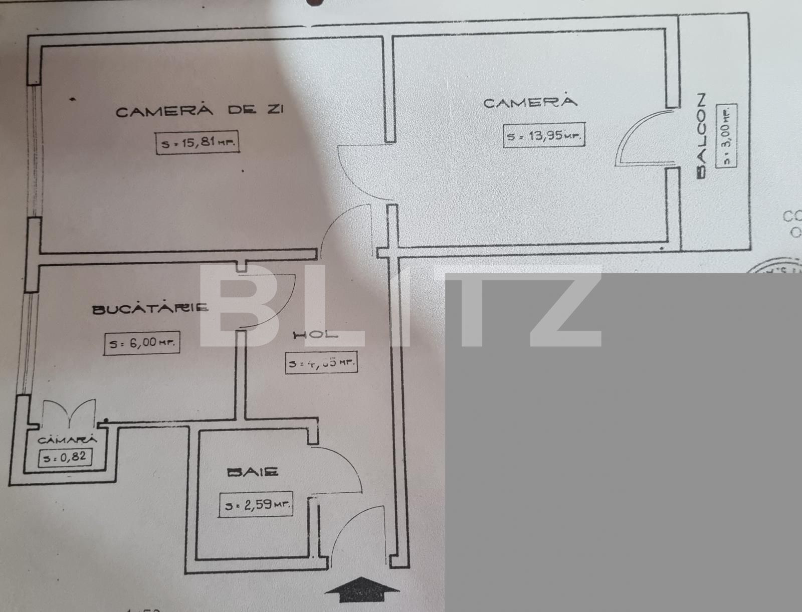 Apartament de 2 camere spatios posibilitate decomandare, etaj intermediar, orientare sudica, zona ONE Floreasca