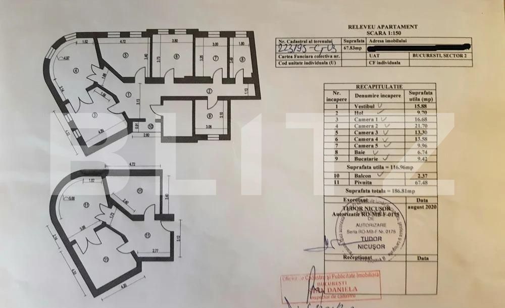 Apartament 5 camere , 155 MP, Zona Rosetti
