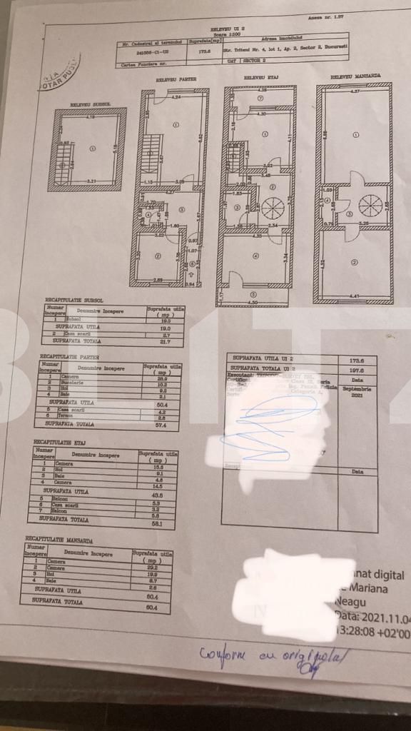 Casa 5 camere, S+P+E+M, 170mp utili, zona Tei