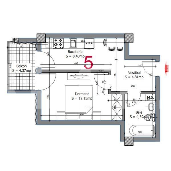 Garsonieră de vânzare Otopeni - 115500AV | BLITZ București | Poza2