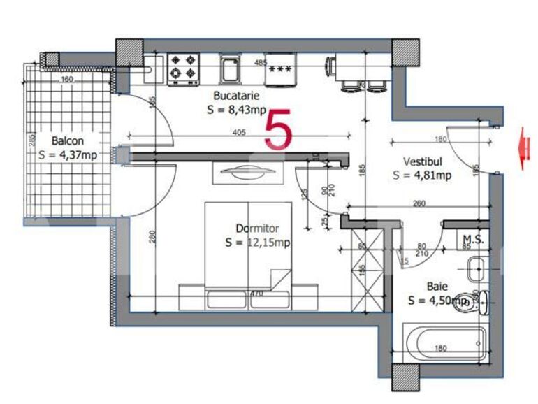 Garsonieră de vânzare Otopeni - 115500AV | BLITZ București | Poza1