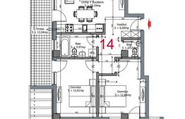 Oferta! Apartament de 3 camere semidecomandate, 56mp, doua terase, la trei minute de Aeroport, Otopeni - cu parcare si TVA incluse in pret, avantaj client 8000 €