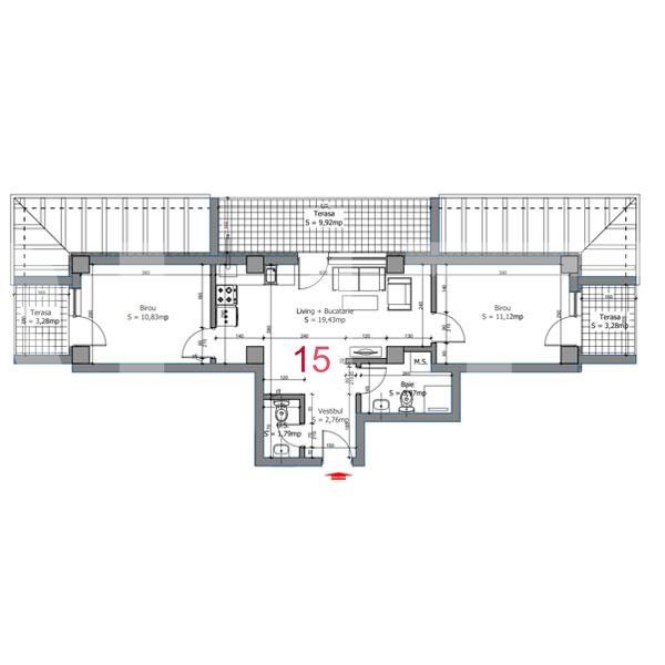 Oferta! Apartament de 3 camere cu trei balcoane, 49mp, parcare si TVA incluse in pret, la trei minute de Aeroport, Otopeni, avantaj client 6800€