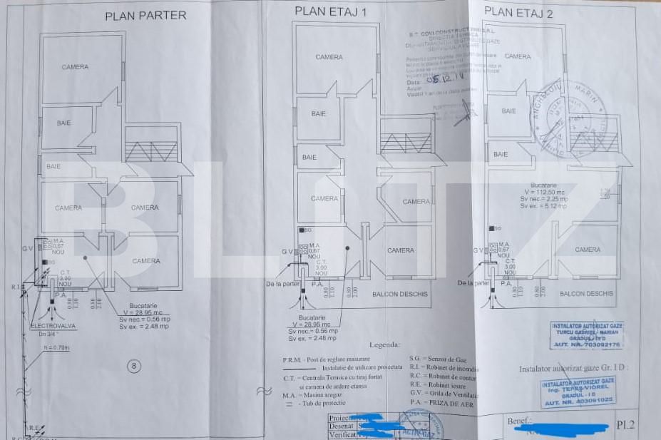 Casa stil bloc P+2+M, 11 camere, teren 500 mp, 80 mp/etaj + casuta in spate 30 mp utili, pretabil firma, Voluntari