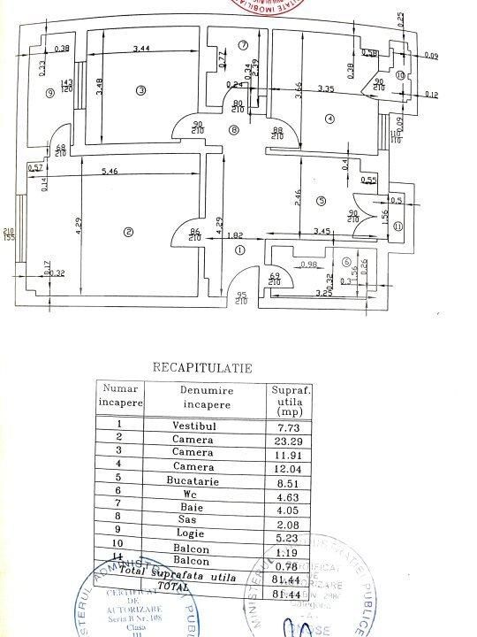 Apartament 3 camere, 82 MP, Rond Alba Iulia