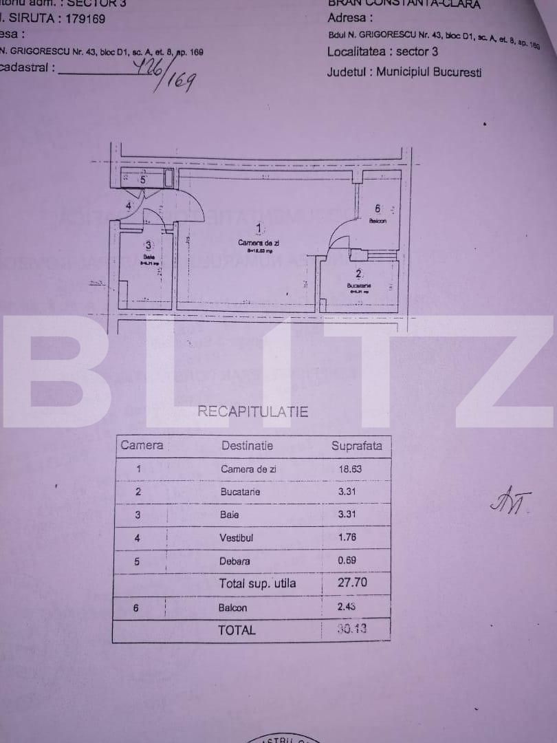 Garsonieră de vânzare Titan - 117016AV | BLITZ București | Poza1