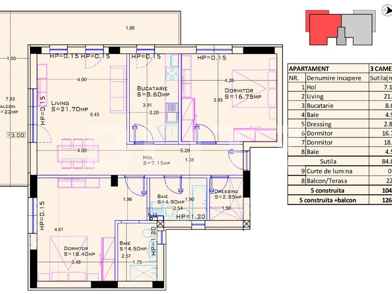 Apartament de vânzare 3 camere Bucurestii Noi - 118272AV | BLITZ București | Poza1