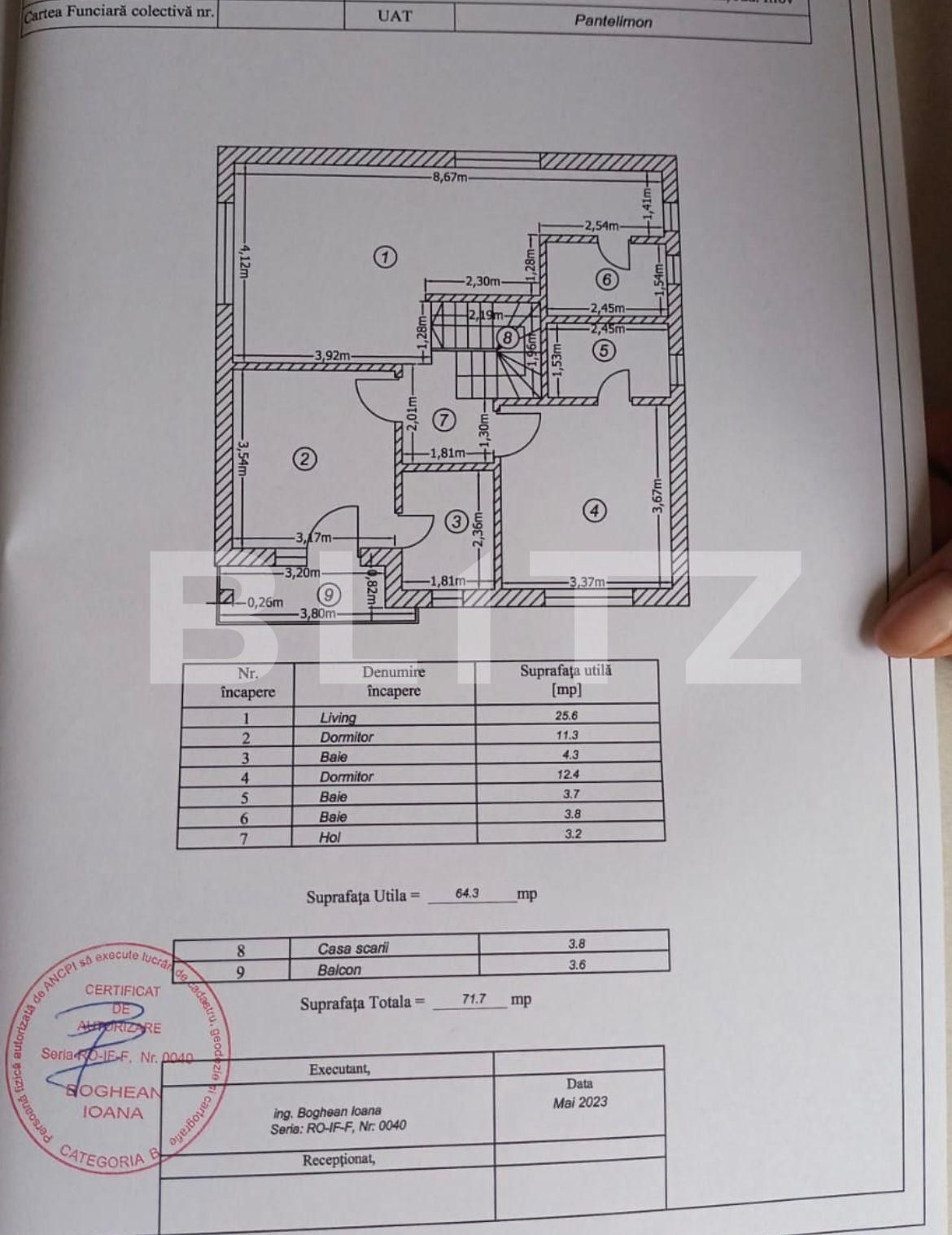 Vila 5 camere, 164 mp utili, 385 mp teren, Pantelimon 