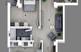 Apartament 2 camere, 45mp, doua balcoane,  zona Primariei Otopeni