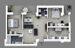 Apartament de 3 camere, 65mp, semidecomandat, Otopeni