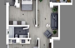 Apartament 2 camere, semidecomandate, 45mp, Otopeni