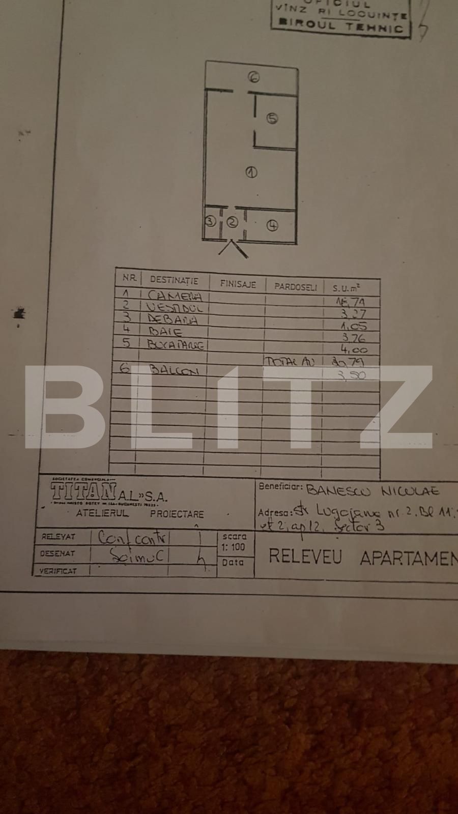 Garsonieră de vânzare Vitan - 121043AV | BLITZ București | Poza1