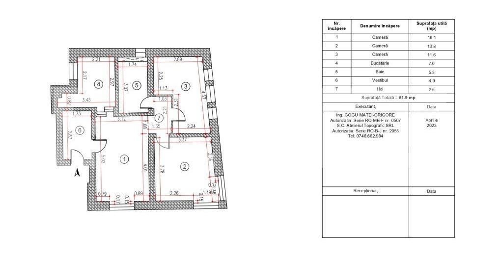 Apartament 2 camere, 62 mp, zona Calea Calarasi