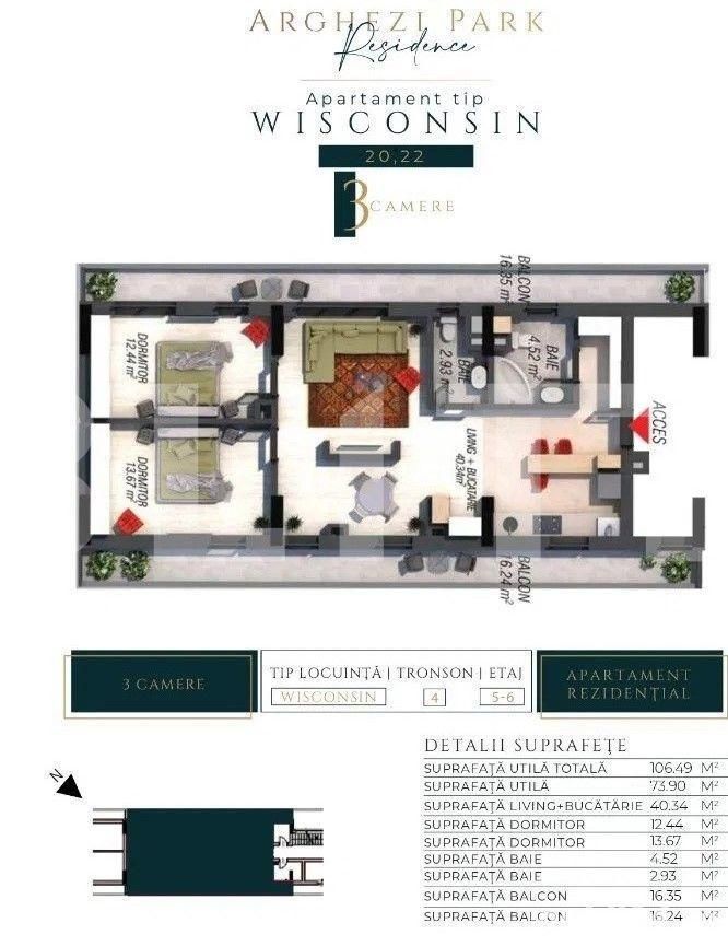 Apartament de vânzare 3 camere Berceni - 124239AV | BLITZ București | Poza1