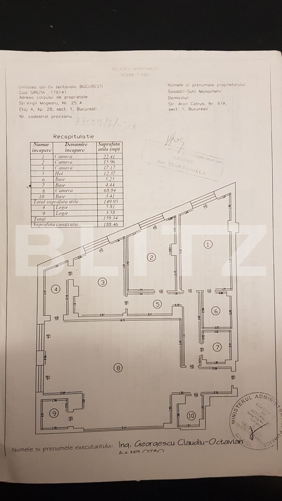 Apartament 3 camere, 128mp, cartier Herastrau