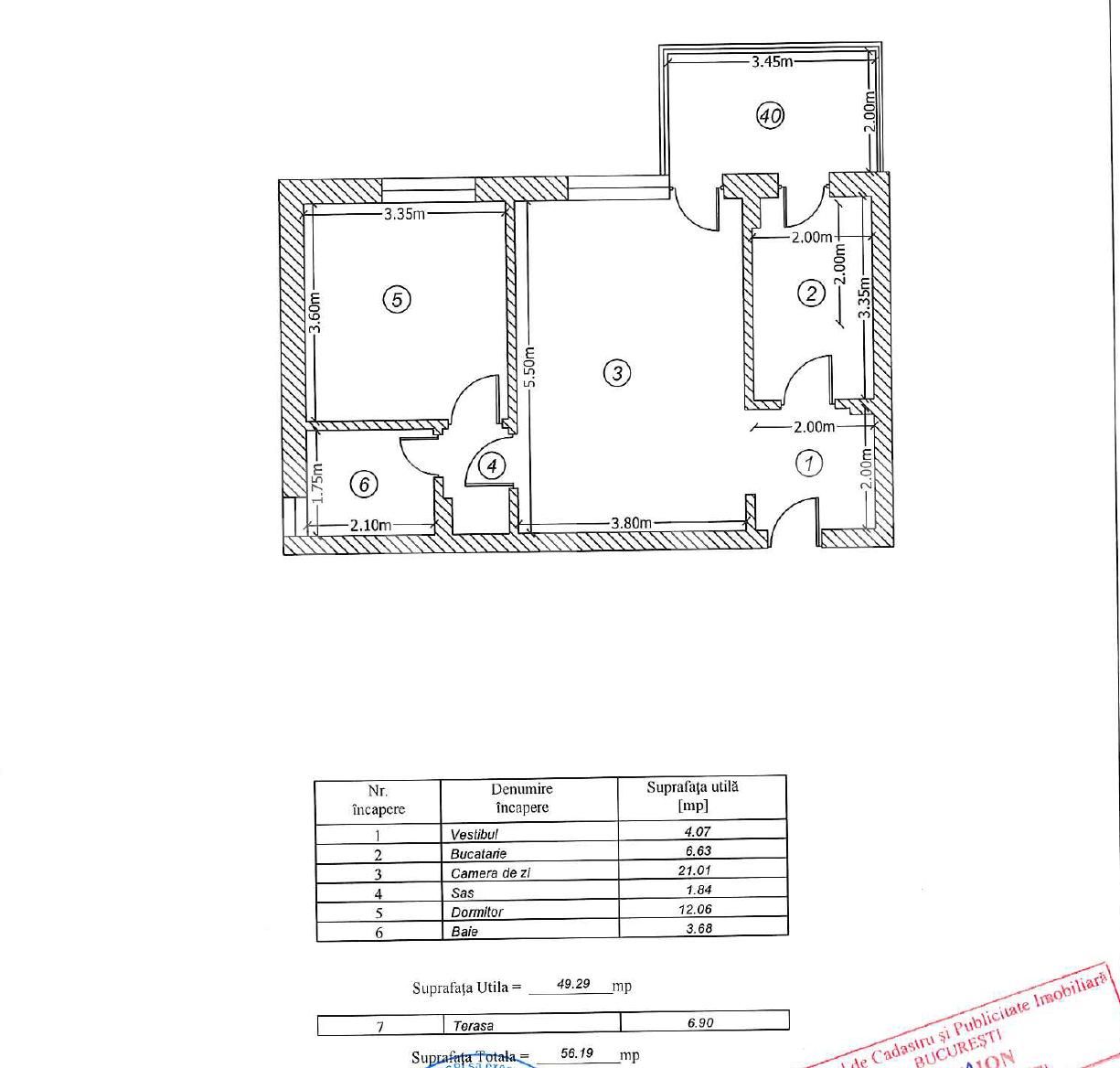 Apartament 2 camere, 49mp, cartier Baneasa