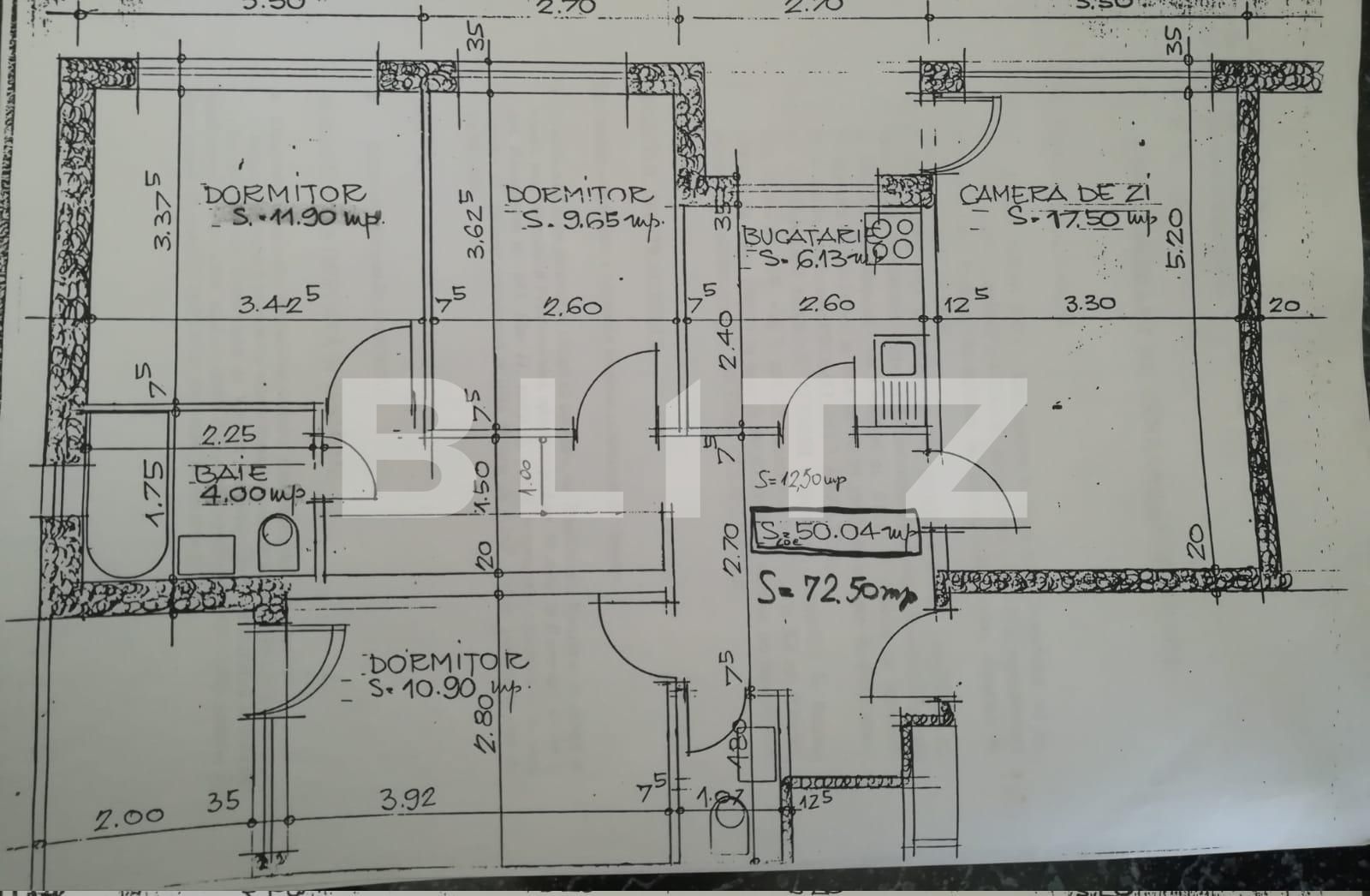 Apartament 4 camere, 73mp, cartier Morarilor