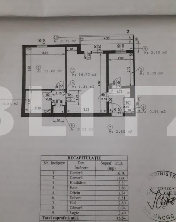 Apartament de vanzare, 2 camere, 48mp, semidecomandat, zona Grivita