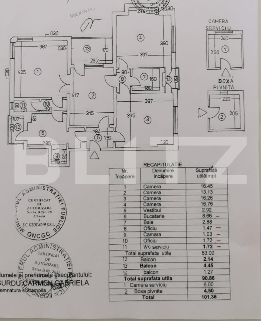 Apartament 4 camere, semidecomandat, zona Piata Regina Maria