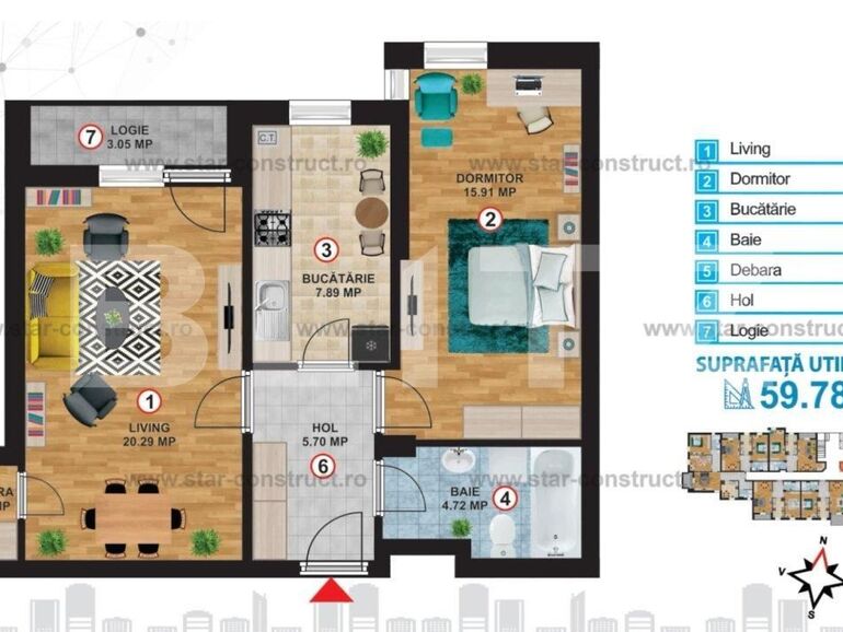 Apartament de vânzare 2 camere Titan - 129278AV | BLITZ București | Poza1