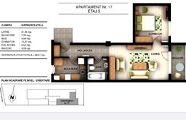 Apartament 2 camere, 58.07 mp, in ansamblu rezidential, zona Ghencea