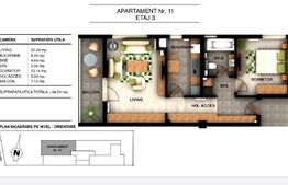 Apartament 2 camere, 64.29 mp, in ansamblu rezidential, zona Ghencea